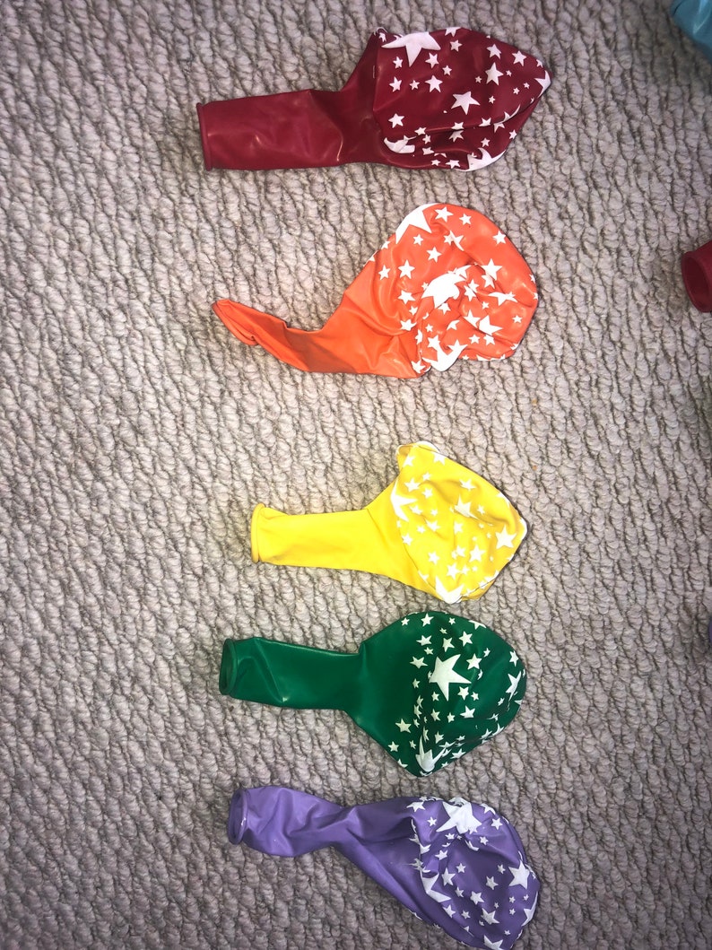 5 balloons inflated and deflated by me Etsy
