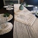 Boho Deco Macramé Table Runner Tablecloth Runner Beige 200 x 30 cm ideal for dining table, coffee table, wedding and much more.