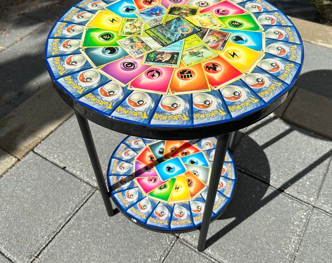 Pokémon Table Pokémon Cards Resined With Glass Like Finished Light on ...