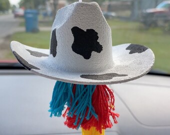 Cow Print Cowboy Hat - Etsy