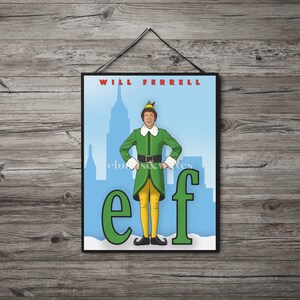 Elf Printable Movie Poster Download 2003's Art Print Film Print Phone ...
