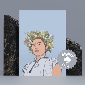 Midsommar May Queen Movie Printable Poster Download | Midsommar Fan Art Design Phone Background | A24 Ari Aster Film | Florence Pugh