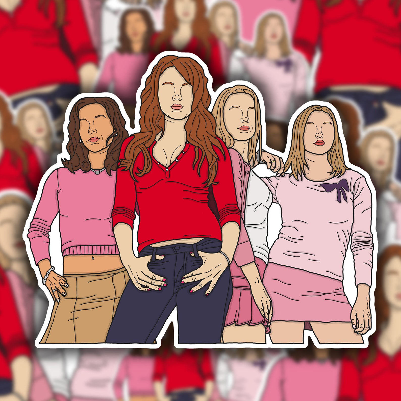 Mean Girls Movie Sticker Autocollant Stickers Autocollants Etsy