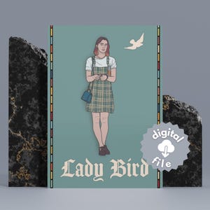 Póster imprimible de la película Lady Bird / Fondo para teléfono con diseño de fan art de Lady Bird / Película de Greta Gerwig / Christine McPherson