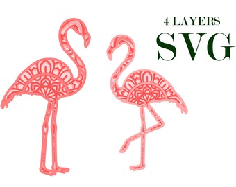 Download Flamingo Mandala Svg Etsy