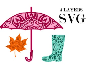 Download Mandala Umbrella Svg Etsy