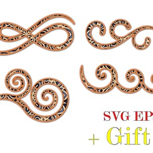 LINES ( Svg Eps Dateien ) + Geschenk 25 Mandalas , 3D Mandala , Digitaler Download