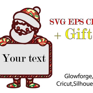 Santa your text  , 3D mandala , 5 layers, Svg Cdr Eps  files , Digital download Glowforge,Cricut,Silhouette +Gift 25 mandalas templates