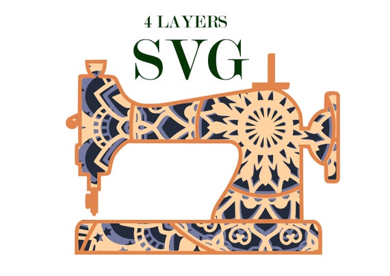 Download Sewing Machine 3d Mandala 4 Layers Svg And Eps Files Etsy
