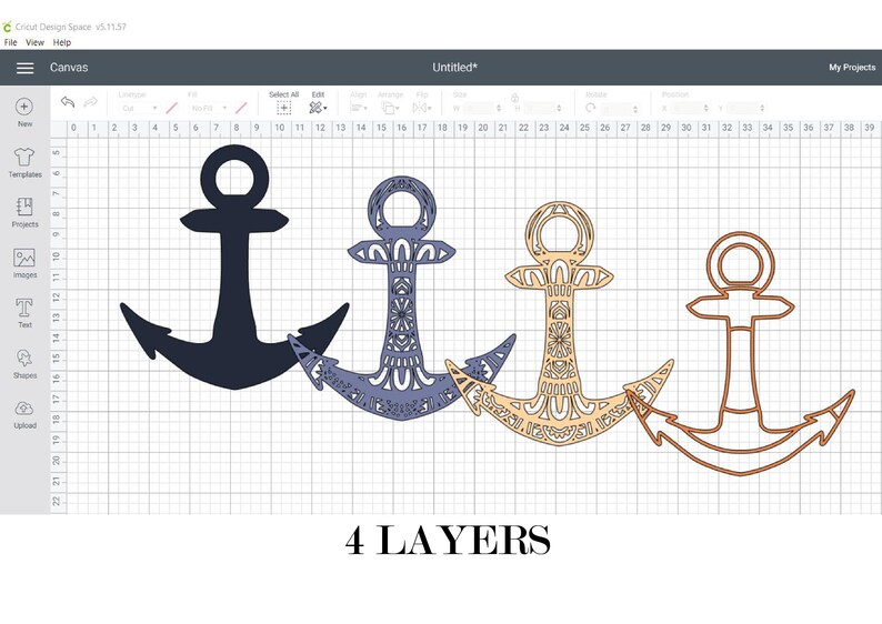 Download NAUTICAL 3D mandala 4 layers SVG PNG files rudder | Etsy