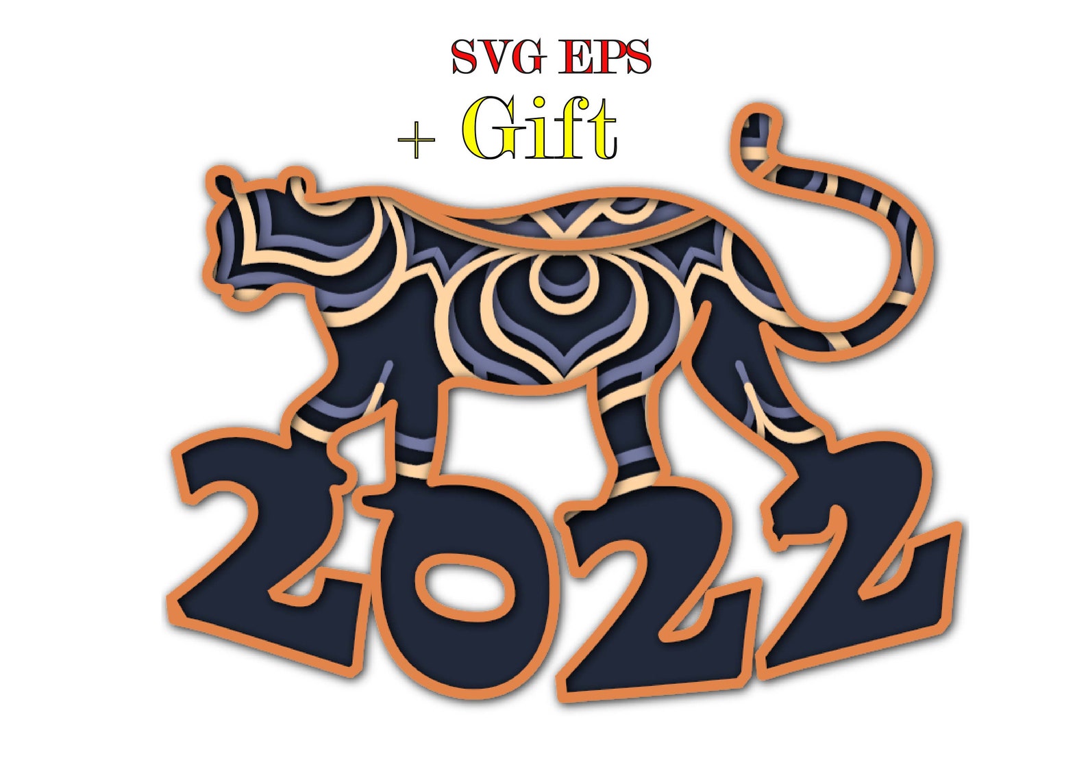 Weihnachten In Nrw 2022 2022 Tiger Happy New Year Frohe Weihnachten Svg Eps Etsy