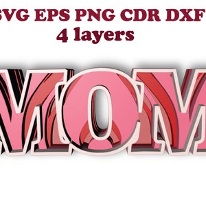 Cartas de mamá, 4 capas, Descarga digital, Archivos Svg Eps Cdr Dxf Png