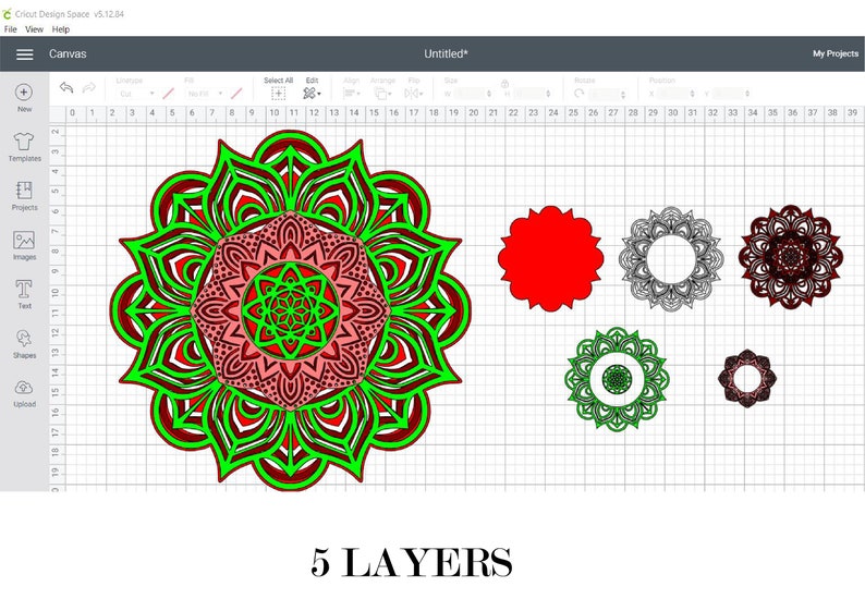 Download Christmas mandalas 5 layers 3 d mandala SVG PNG file | Etsy