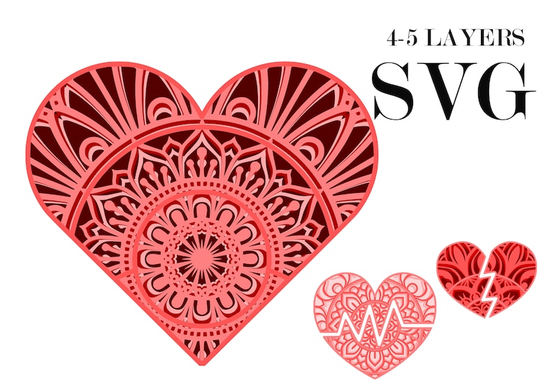 Free Free 3D Layered Heart Mandala Svg Free 134 SVG PNG EPS DXF File
