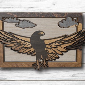 Eagle in frame , 4  layers , Digital download ,  + Gift 25 mandalas