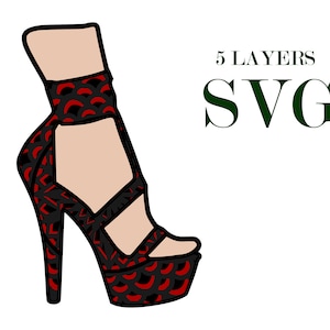 FOOT und SHOE, 3D Mandala, 5 Schichten, SVG-Dateien, digitaler Download
