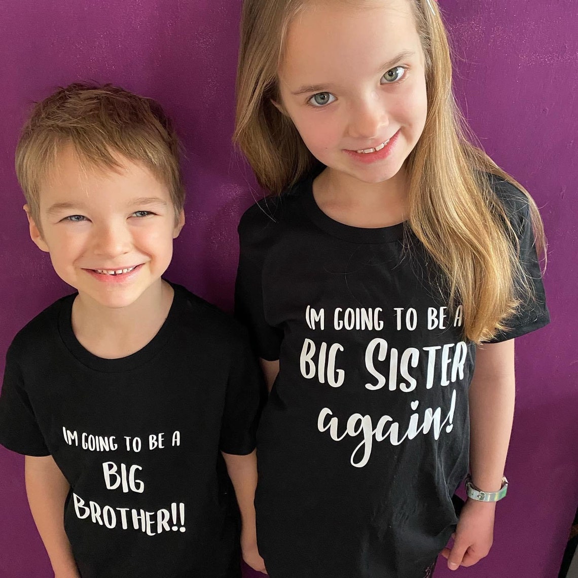 Big Brother or Sister tshirt slogan family tshirt | Etsy