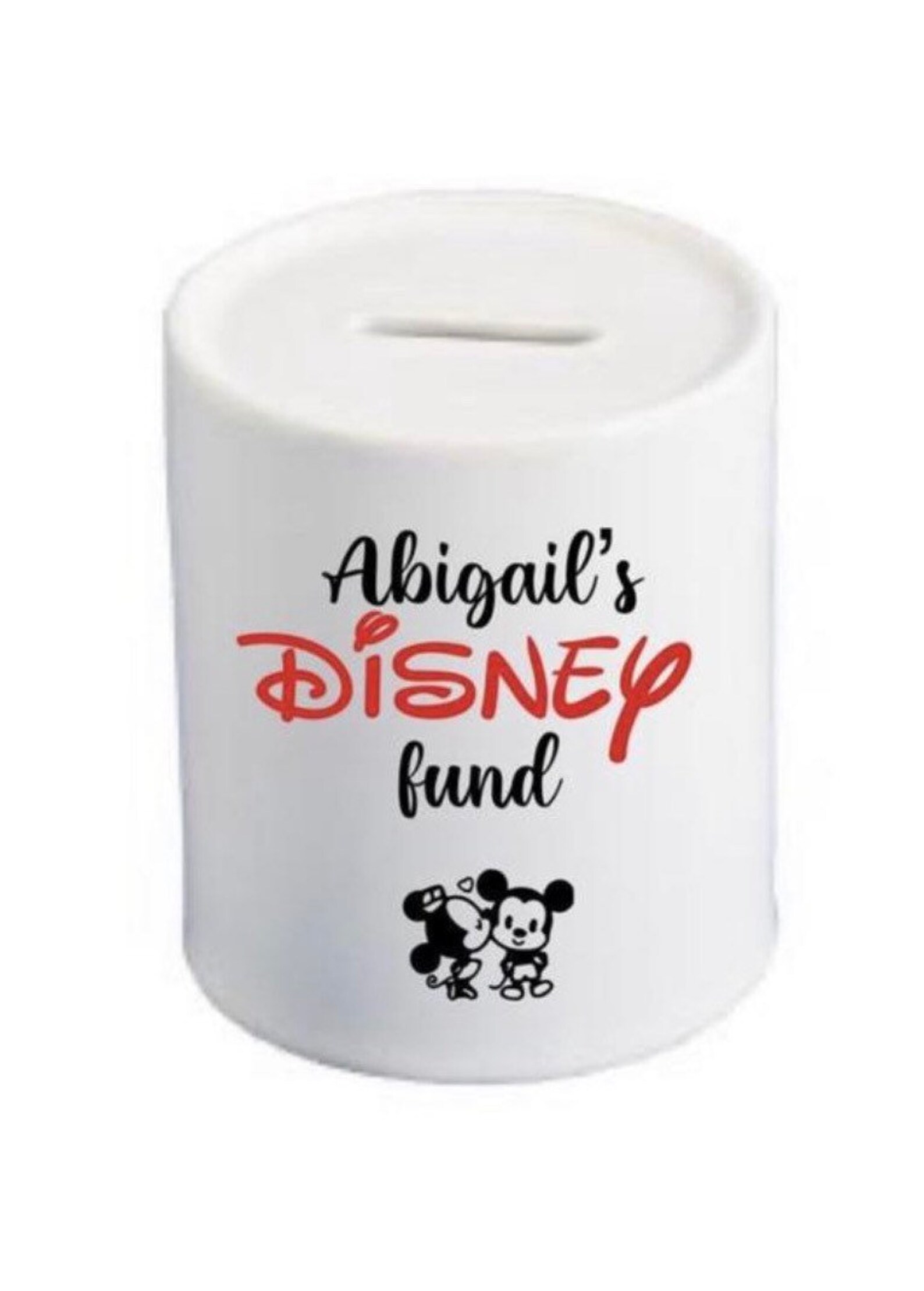 Disney fund NoSmash Money Box vacation holiday savings pot Etsy