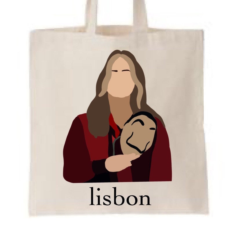 Money Heist Lisbon Themed Tote Bag Netflix La Casa De Papel Inspired Reusable Bag