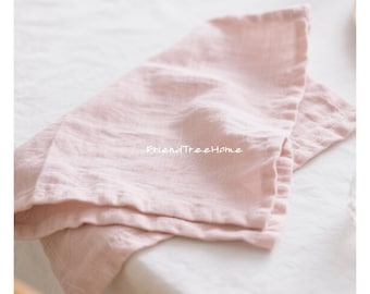 Serviettes de table en coton et lin - Décoration campagnarde douce