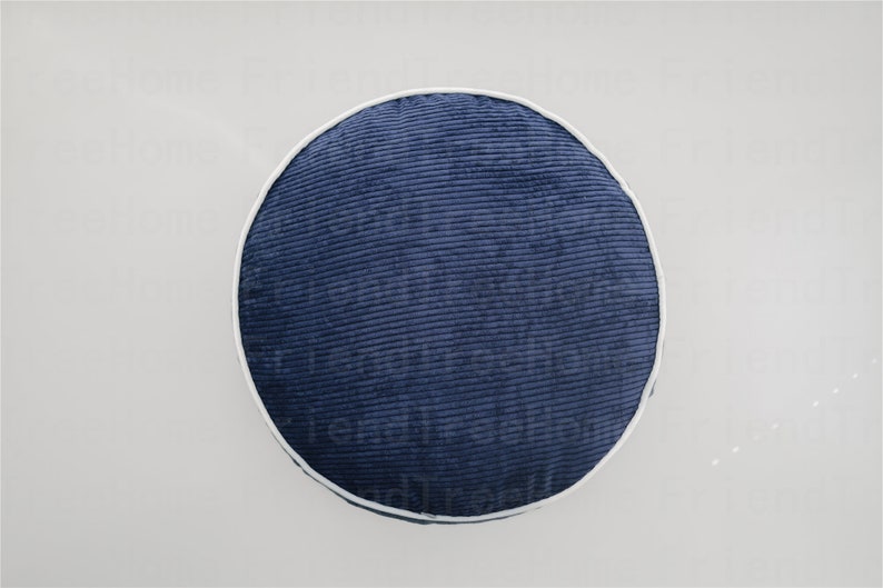 Round Chair Back Cushion / Corduroy Cushion 18 Inches / Thick Round