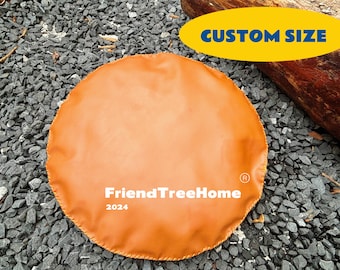 Coussin de chaise rond en similicuir, coussin de sol sur mesure