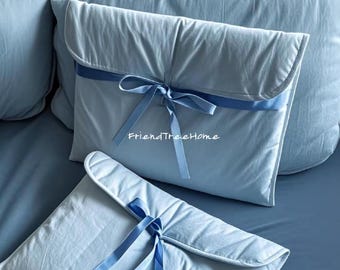 Handmade Soft Cotton iPad Case Sleeve - Personalized Zipper Cover