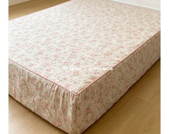 Drap-housse en gaze de coton - Drap-housse à motifs floraux, décoration personnalisée pour dortoir