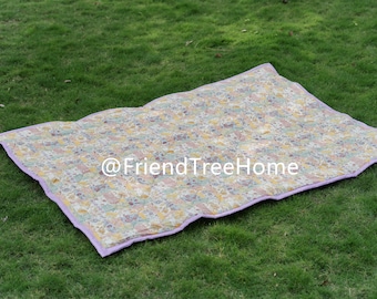 Manta de picnic floral – Alfombra de camping ligera e impermeable