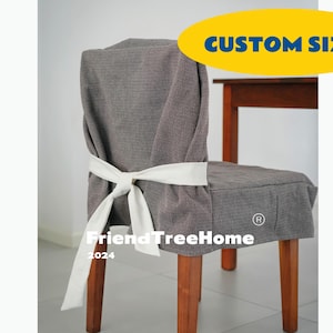 Customized chair cover, dinning chair slipcover, long skirt chair cover, slip cover custom made, arm chair cover, couch cover, covering