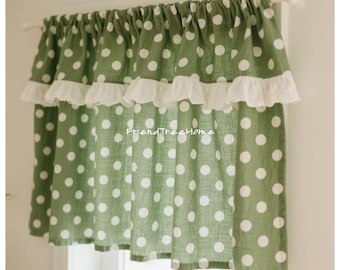 Rideau de fenêtre victorien - Rideau personnalisé - Panneau de rideau style campagne française blanc - Rideau Shabby Chic en dentelle