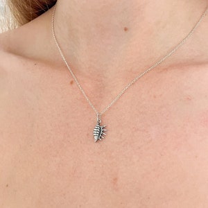 Sterling Silver Conch Shell Necklace: Minimalist Beach Jewelry