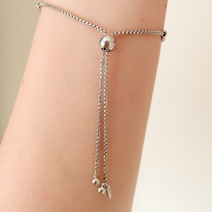 Sterlingzilveren schakelarmband met schakel, zilveren hartarmband, zilveren schakelarmband met liefdeshart afbeelding 4