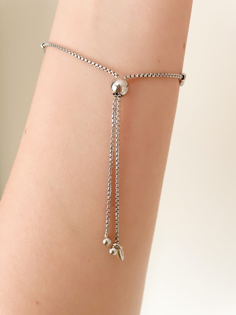 Sterlingzilveren schakelarmband met schakel, zilveren hartarmband, zilveren schakelarmband met liefdeshart afbeelding 4