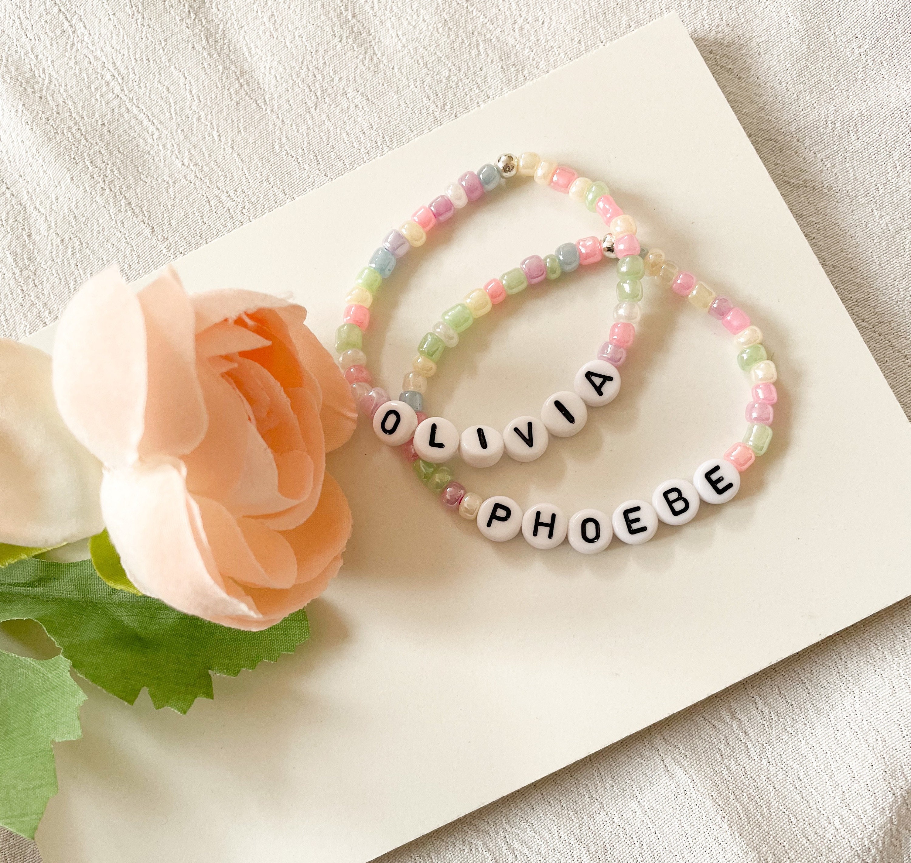 Little Girl Name Bracelet Childs Name Personalised Bracelet Etsy