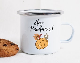 Hey Pumpkin Coffee Mug, Hello Pumpkin, Fall Campfire Mug, Pumpkin Spice Latte Mug, Cute Fall Mugs, Halloween Mug, Pumpkin Mug
