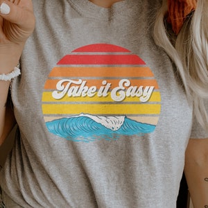 70's Clothing, 70's Shirt, Hippie Shirt, Take it Easy, Retro Shirt, 19070's Clothing Groovy Shirt
