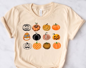 Beopjesk Womens Mandala Pumpkin T-Shirt Fall Halloween Short Sleeve Graphic Tees Tops
