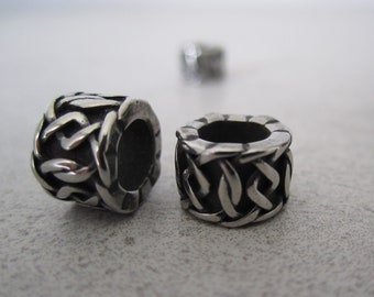 Bague Barbe Viking Avec Perle - Métal Roots - Marque Gribouille Import - Neuf