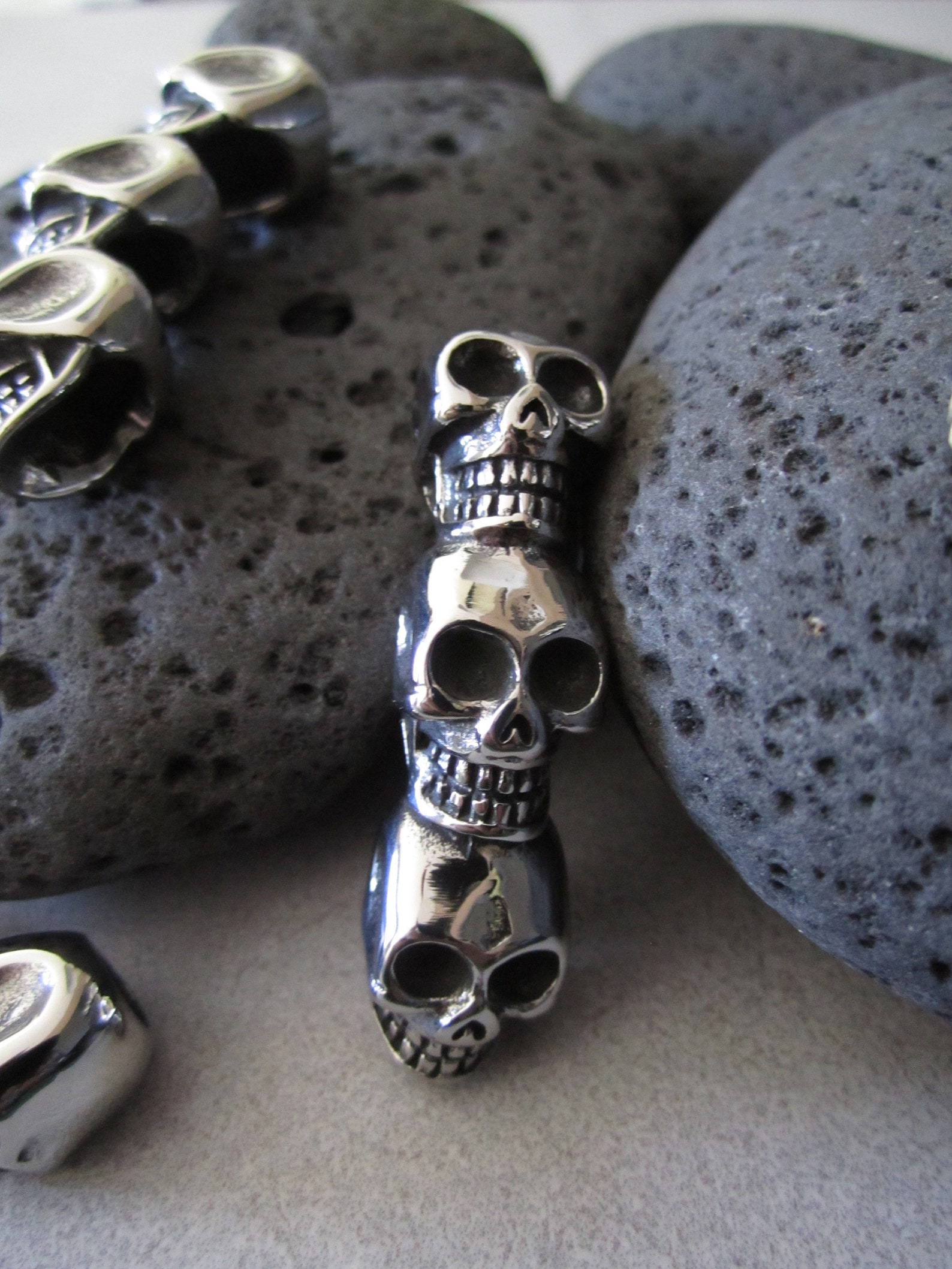 Perle De Barbe Et Cheveux Viking Tube En Acier Inoxydable