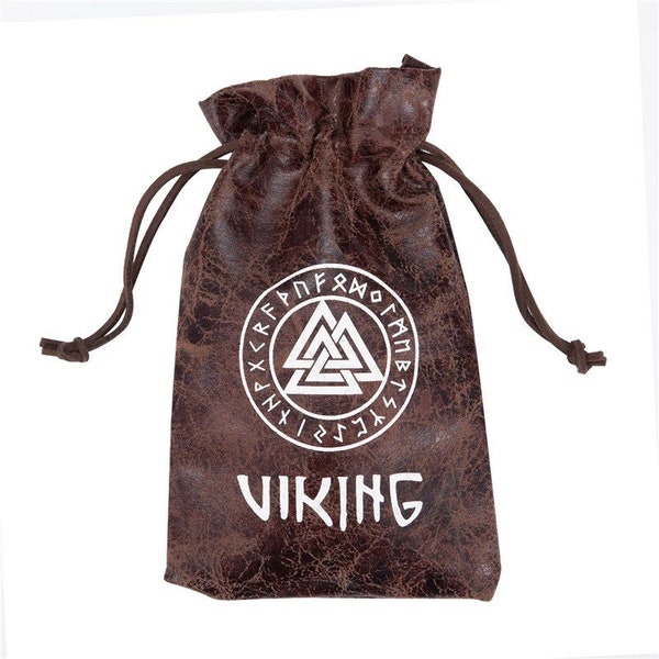 Pochette d’emballage VIKING - Sac, sachet pour offrir 15x10cm - Pour cadeaux , perles, mariage, baptème, bijoux, anniversaire, Valknut