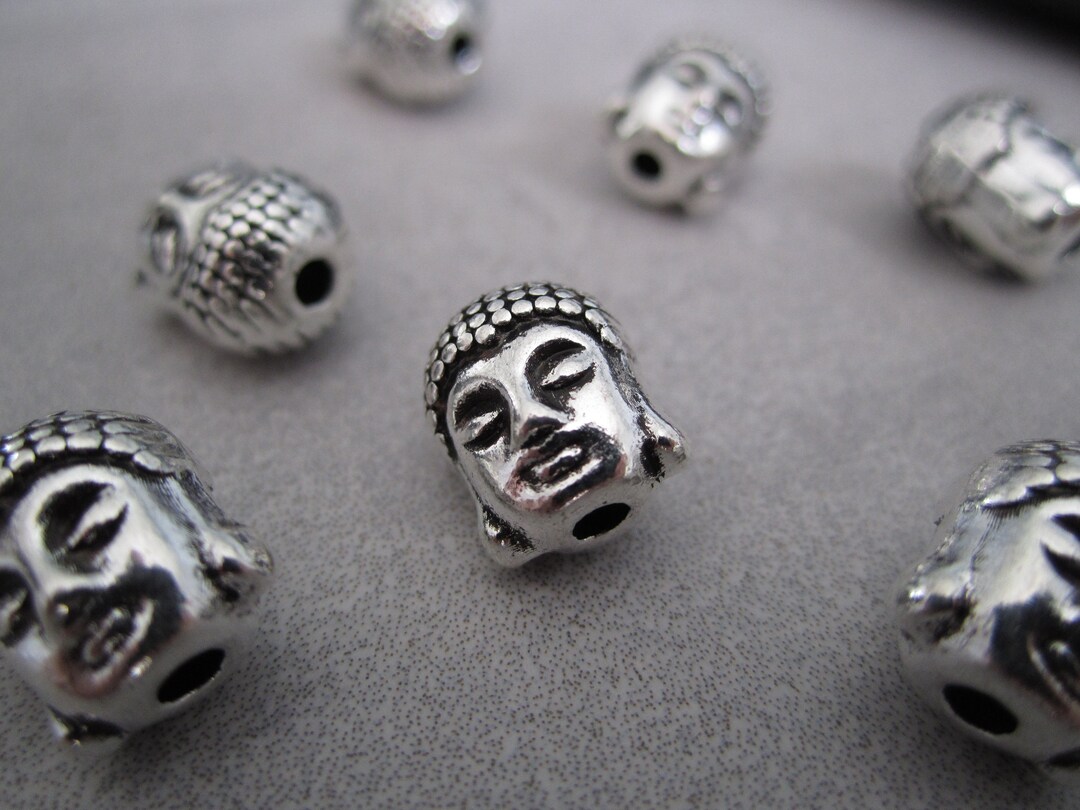 Lot De 25 Perles Intercalaires Argent Tibétain 6x5 Mm - Laiton - Pour Création Bijoux