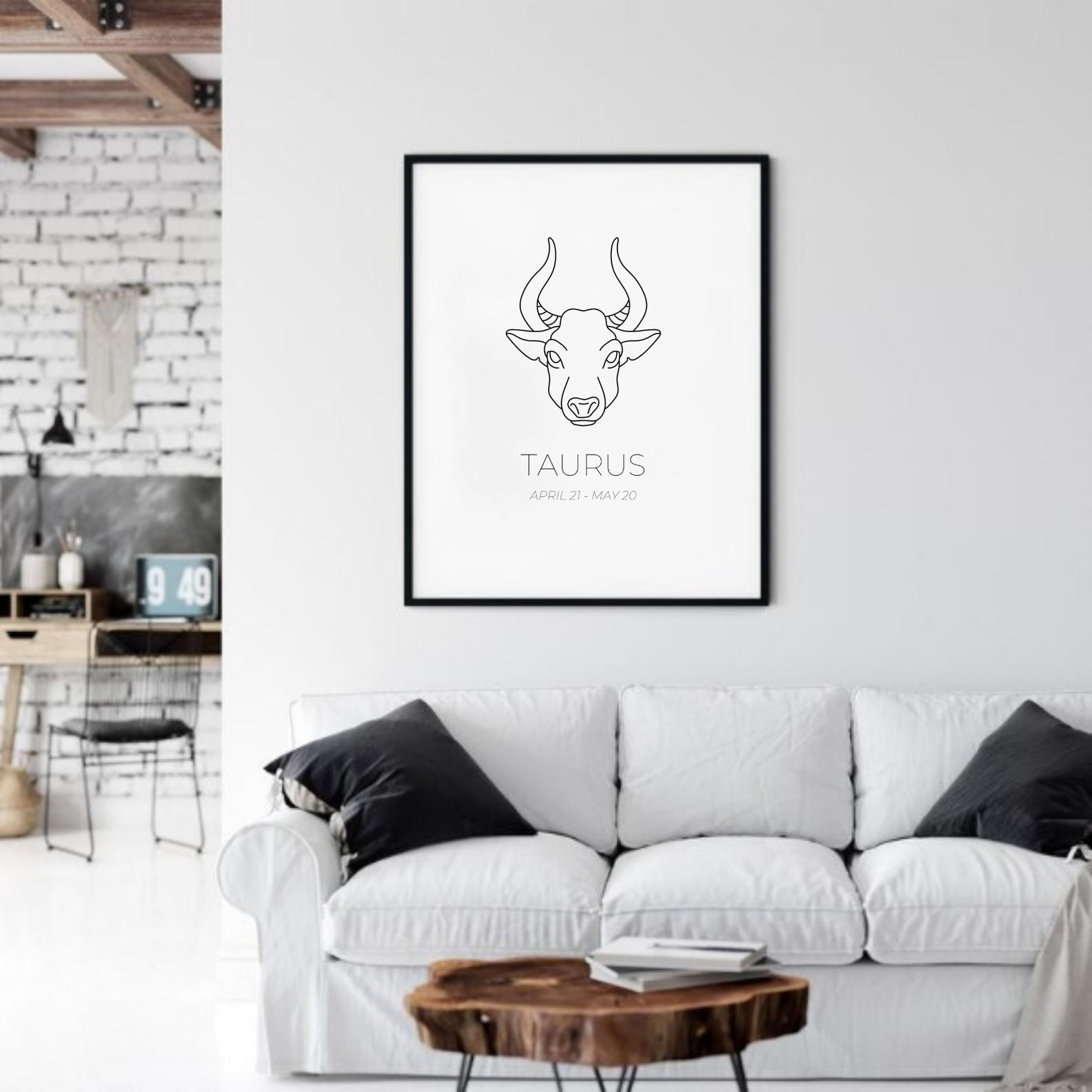 Taurus Printable Art Home Decor Taurus Horoscope Etsy