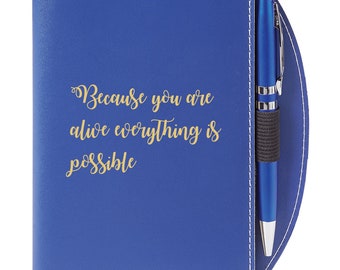 Mini Personalized REFILLABLE Journal, Small Custom Diary With Pen