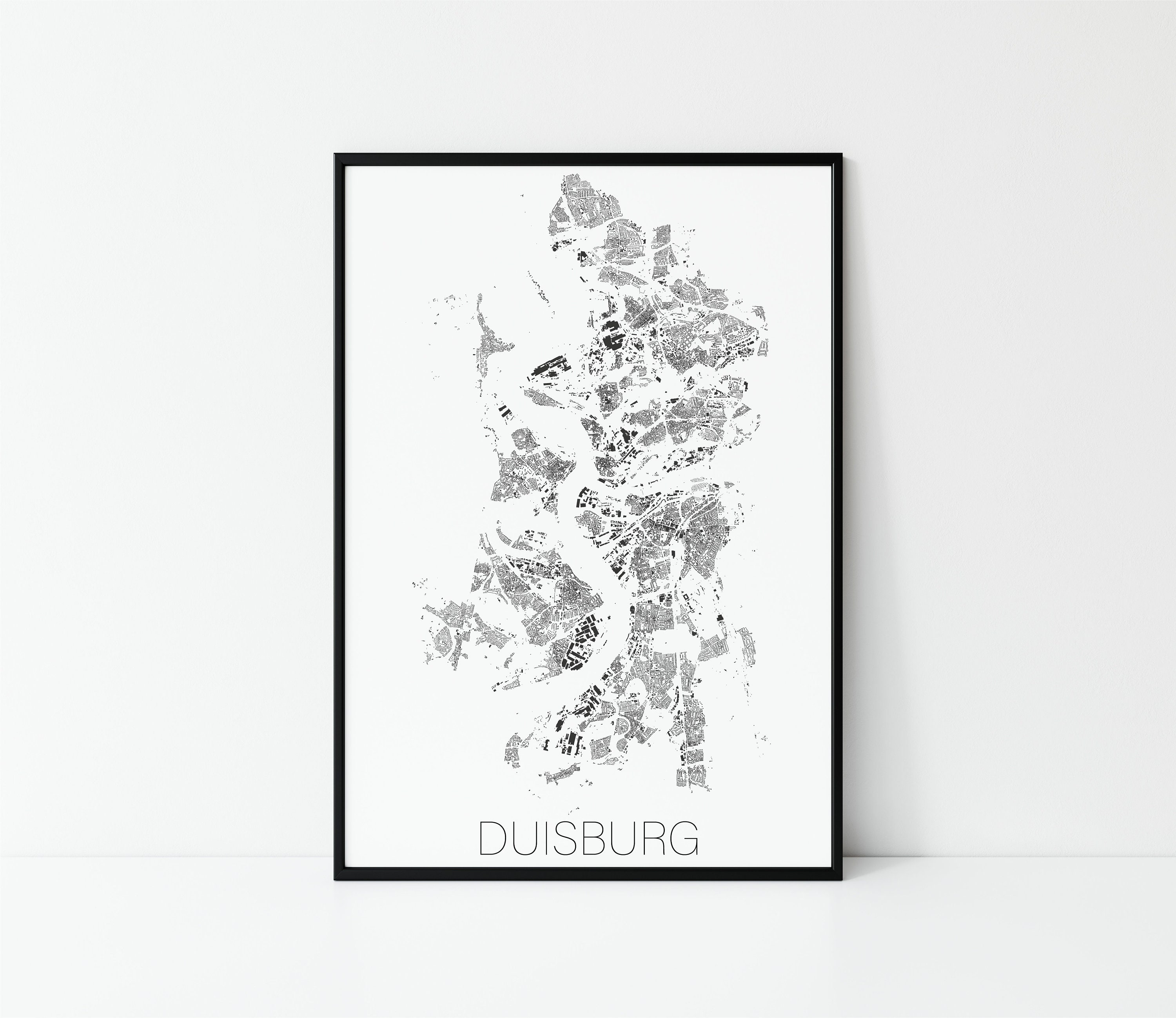 Duisburg Map Print Etsy -