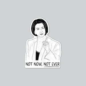 Julia Gillard Sticker - Misogyny Speech - Not Now, Not Ever Quote