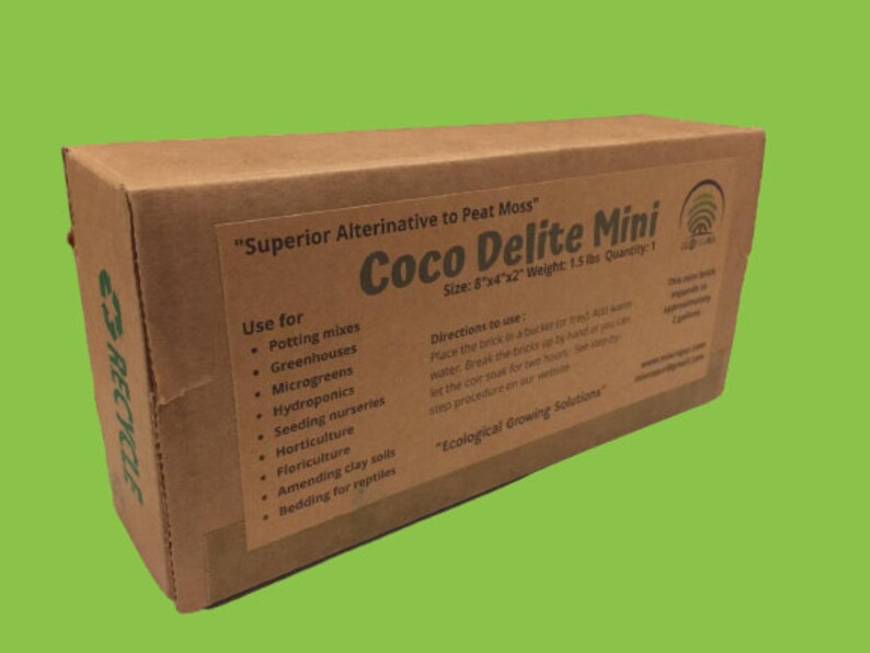 Coco Coir Brick Coconut Fiber Block 100 Etsy