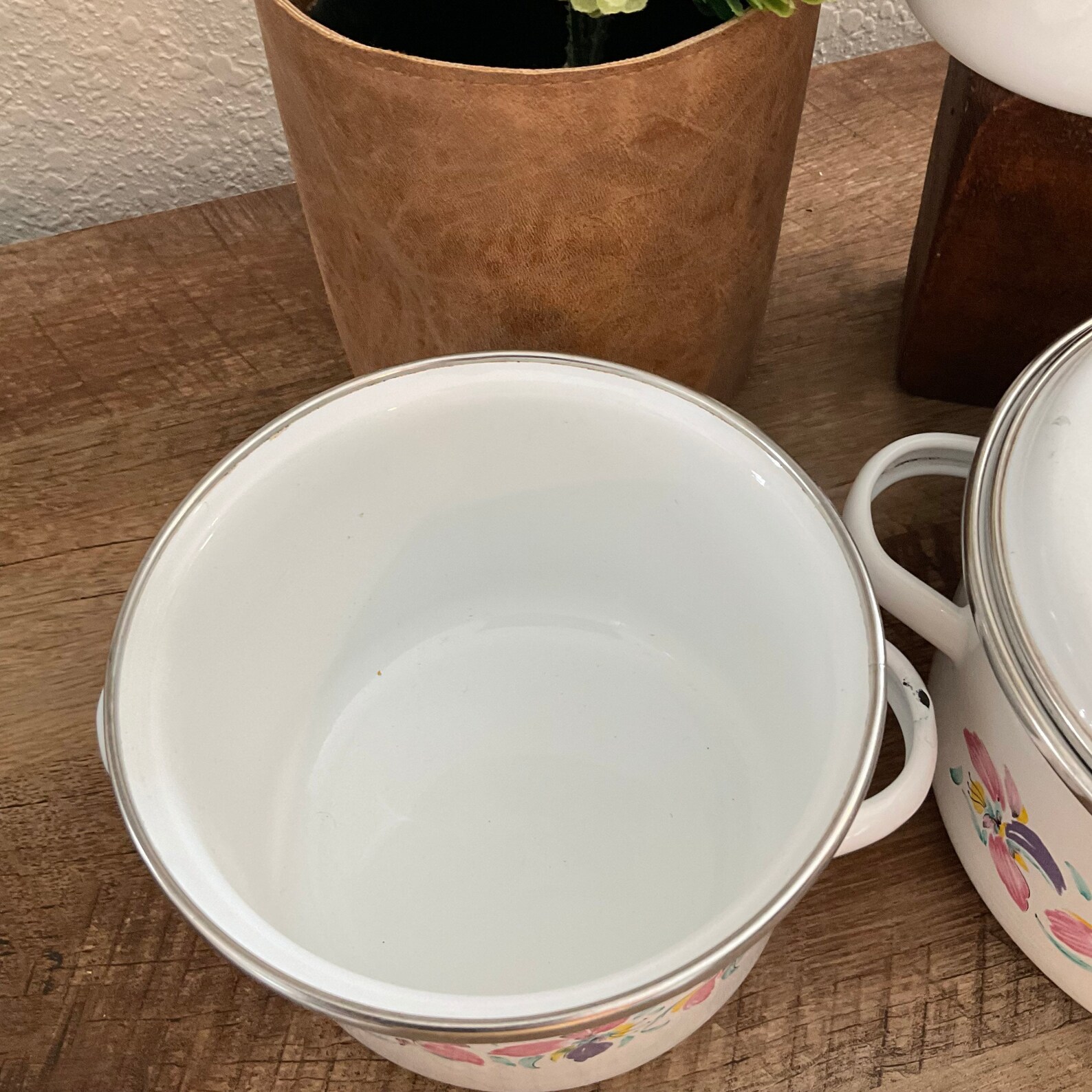 Cute Vintage GMI Cookware Enamel Pots with Lids 2 Cup 4 Cup Etsy