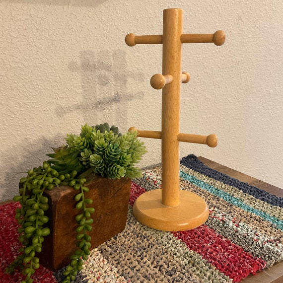 Solid Wood Coffee Cup Tree Stand Wood Mug Stand Kamenstein Wood Mug