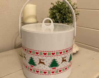 Vintage Christmas Ice Bucket By Giraffe